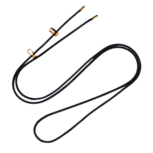 吊坠挂绳手工绳子男女款毛衣链绳高档蜡皮绳加长可调节黑色项链绳