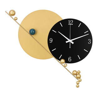 钟表挂钟客厅2026新款免打孔时钟挂墙现代简约时尚创意背景墙装饰