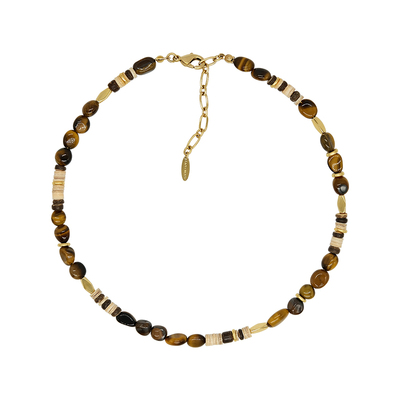 LAZYCIRCLES悠然假日虎眼石项链