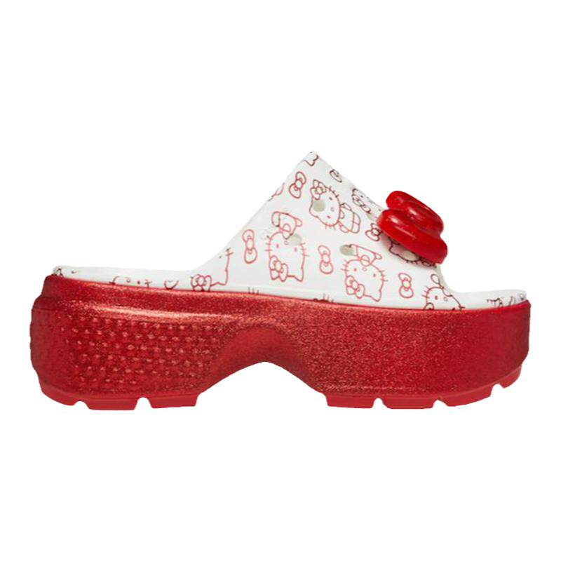 Crocs卡洛驰HELLO KITTY女联名款厚底凉鞋凉拖蝴蝶结户外沙滩包头