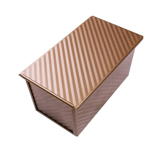 450克波纹吐司盒带盖北海道面包商用家用土司烤箱烘焙模具不沾