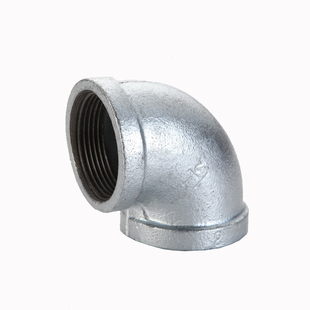 镀锌玛钢90度弯头 铸铁丝扣内丝弯头 内螺纹 消防管管件4分6分1寸