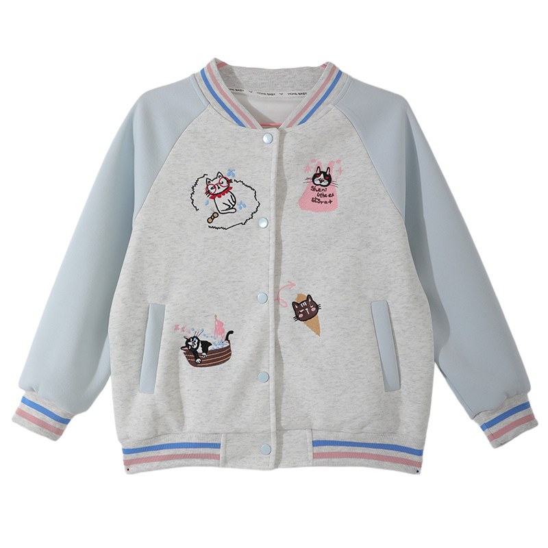 ABC女童春秋卡通印花棒球服