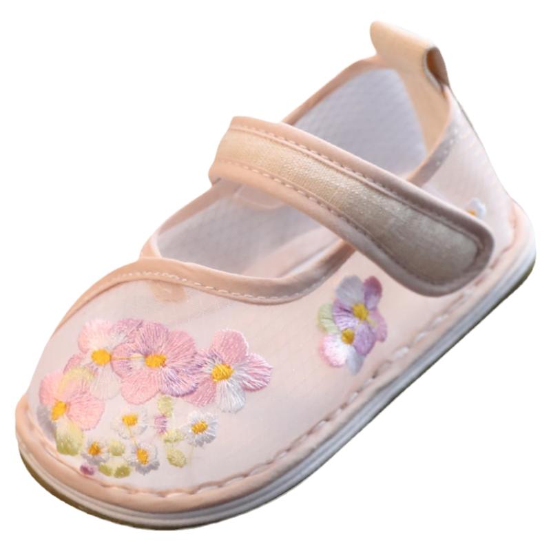 汉服鞋子女童绣花鞋老北京布鞋
