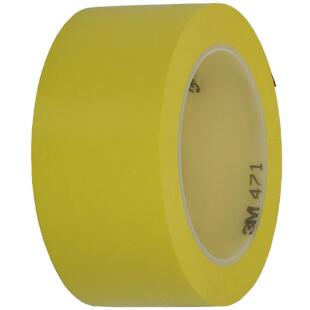 3M471地板胶带 黄色 划线标识警示胶带 无痕5S定位胶带 PVC耐磨