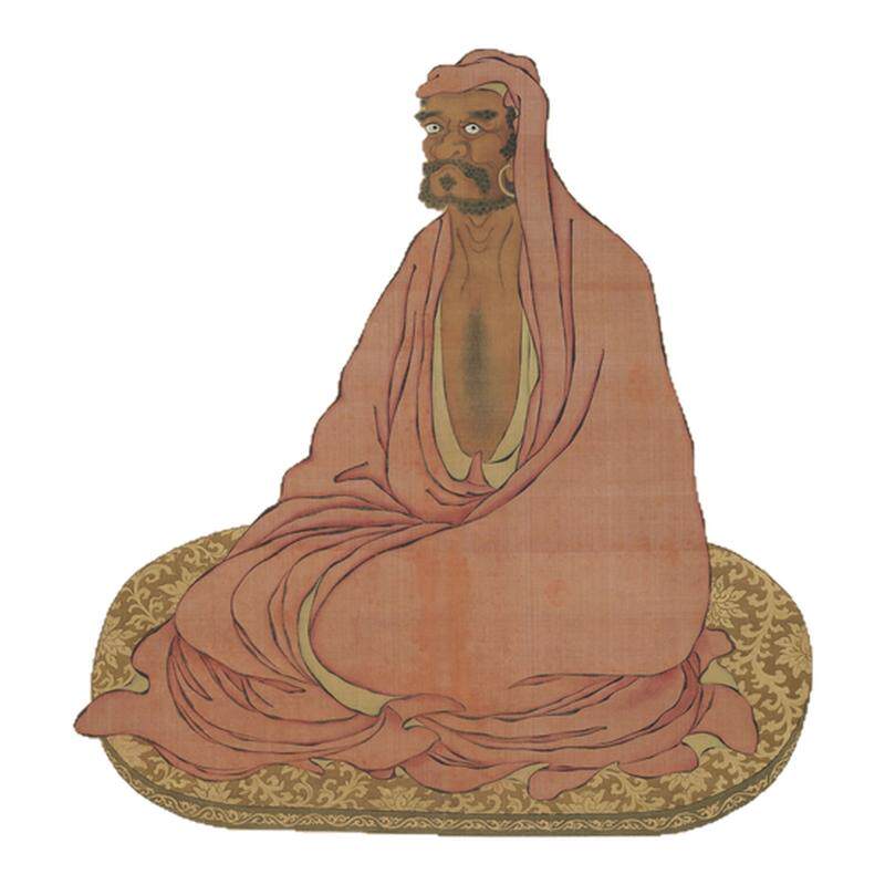 丁云鹏达摩图国画佛像字画微喷复制品禅意风水画寺庙装饰挂画