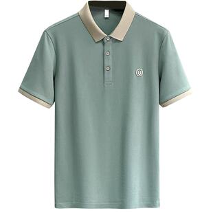 夏季新款polo衫男夏季冰丝光棉薄款商务时尚男士短袖t恤高端潮牌