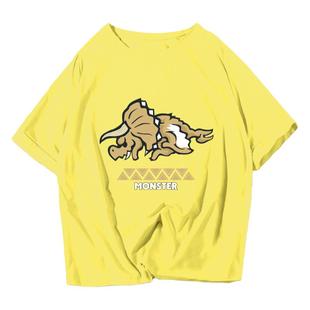 PS4怪物猎人世界动作冒险狩猎游戏周边短袖t恤衫男女半袖衣服体恤