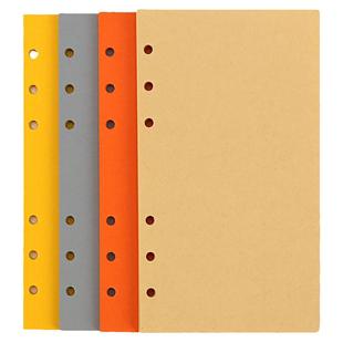 道林6孔内页芯a6加厚120克100g空白活页替芯日程周计划点格涂鸦旅行盖章本软皮金属夹便携简约商务定制笔记本