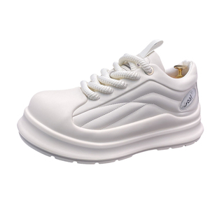 男鞋厚底老爹鞋男士春季新款贝壳头内增高小白鞋时尚运动休闲潮鞋