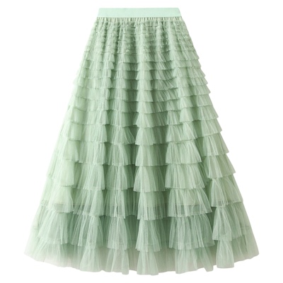 2210-高级感层层蛋糕纱裙