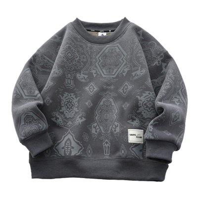 男童加绒卫衣儿童一体绒加厚打底