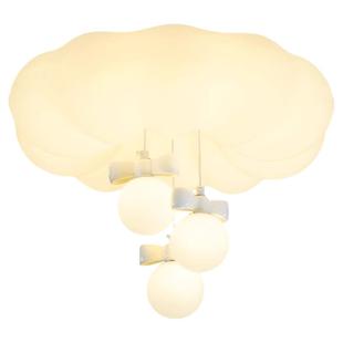 蝴蝶结云朵主卧室吊灯吸顶灯奶油风温馨浪漫创意卧室灯中山灯具