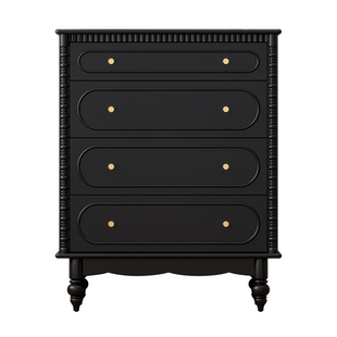 法式实木斗柜客厅靠墙边柜储物收纳柜子美式卧室床尾床头抽屉柜