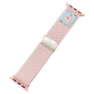 iserisewatch适用iWatchs11表带苹果手表s10尼龙编织applewatch9夏天透气SE女可爱41mm45小怪兽Ultra3磁吸7代