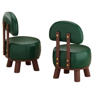 实木小凳子靠背椅家用矮凳小板凳客厅板凳茶几沙发凳圆凳木头凳