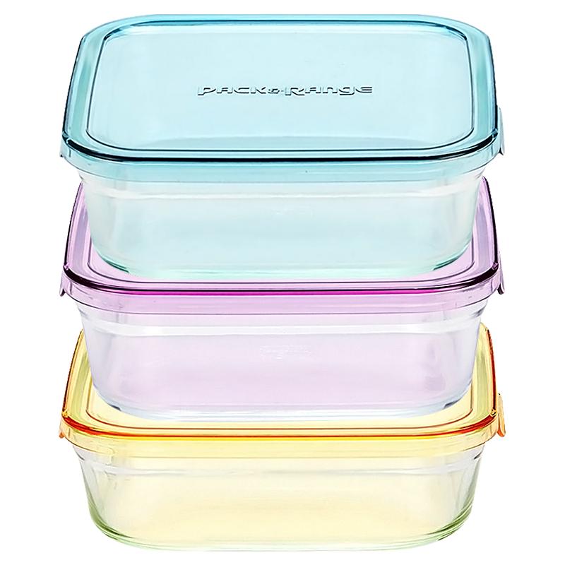 【自营】怡万家耐热玻璃饭盒保鲜盒微波碗冰箱食物收纳烤箱烘焙碗