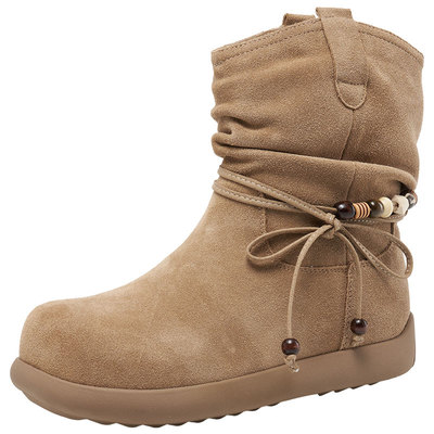 星期六加绒厚底雪地靴舒适保暖鞋