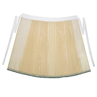 初潋月汉服夏款明制多色暗纹纱微梯异色贴边梯形马面裙平价日常款