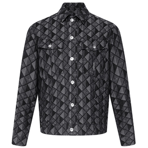 [满印提花]利郎牛仔夹克男24秋季新款潮流老钱风老花格子休闲外套