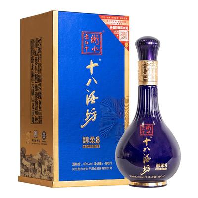 十八酒坊醇柔8白酒39度480ml/瓶
