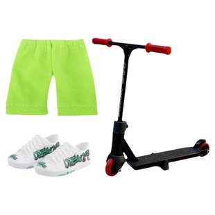 新品合金手指滑板车 scooter 迷你踏板车+备用轮场地组合跨境玩具