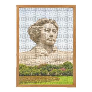 实木拼图框挂墙1000片拼图500装裱画框框架50x70定制拼图相框裱框