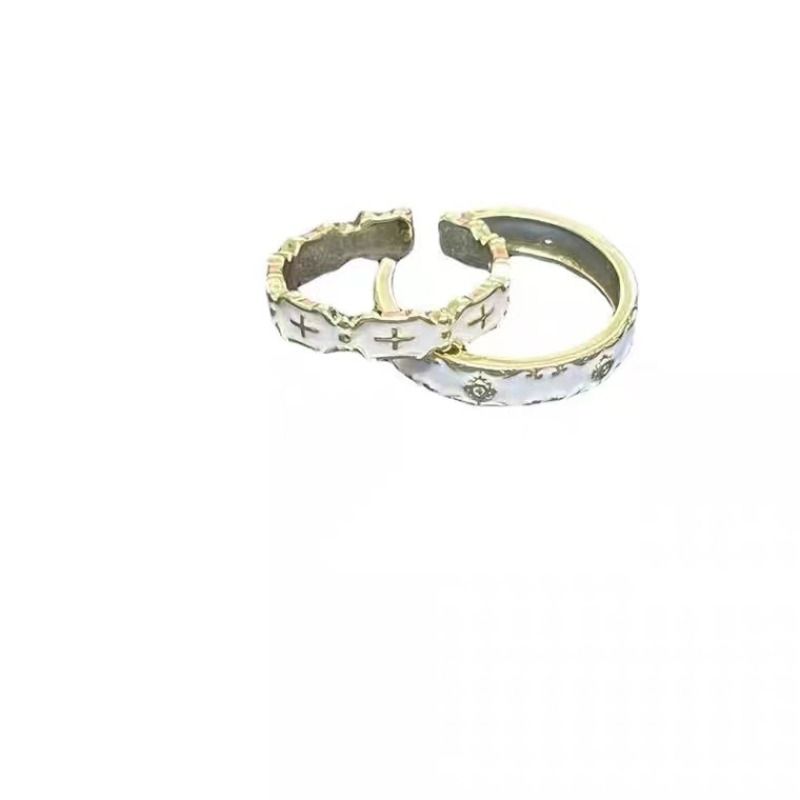 珐琅戒指女锆石小众设计感轻奢ins潮艺术品戒指环开口人工镶嵌