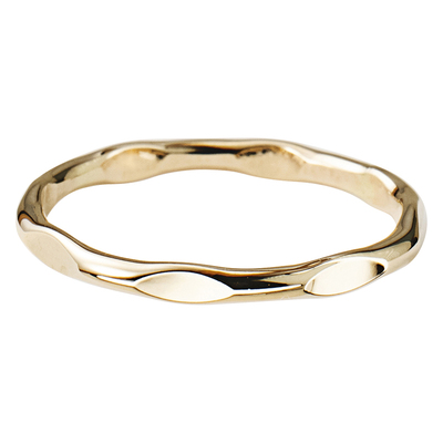 14K包金立体感纹理戒指女 冷淡风小众设计高级感法式尾戒关节戒