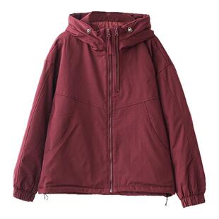 小耳出品【冬日小镇】纯色连帽加厚保暖棉衣实用好穿通勤棉服女