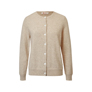 【商场同款】皮皮狗秋冬圆领长袖羊绒开衫基础简约百搭