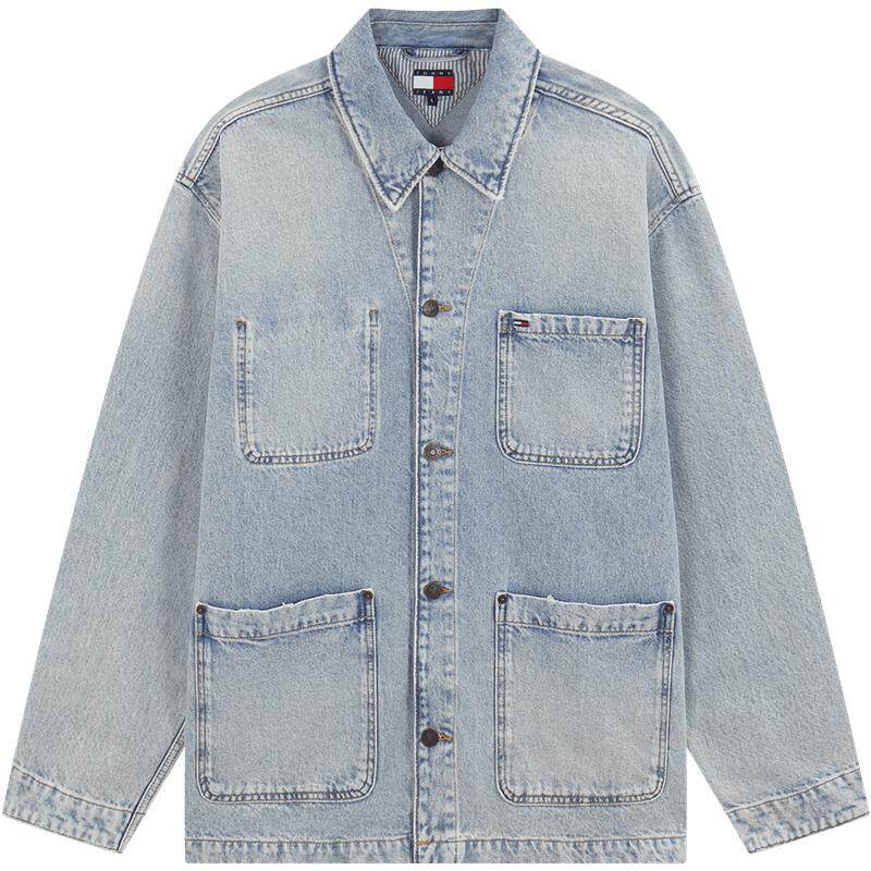 Tommy男装纯棉工装宽松牛仔外套