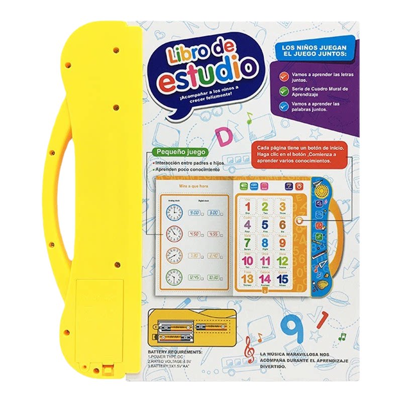 Spanish Study Book儿童西班牙语点读书英语电子书西文早教玩具