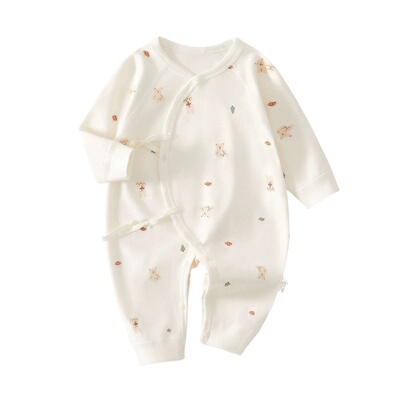 52码新生婴儿蝴蝶衣纯棉四季和尚服春秋0-6月哈衣初生宝宝连体衣