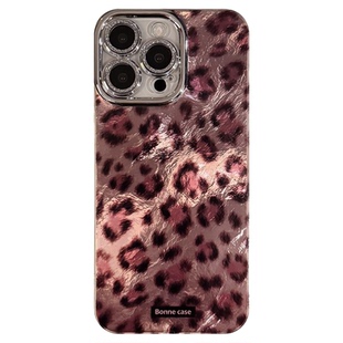 镜头膜cartoon leopard print case适用iphone 11 12 13 14 15 16 plus 17 pro max