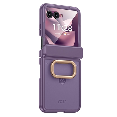适用摩托罗拉razr50手机壳razr60ultra三星zflip7折叠屏60pro指环支架保护套motorazr全包铰链moto磨砂半透明