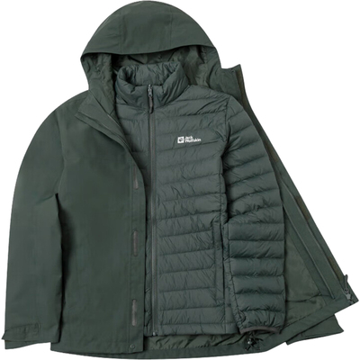 Jack wolfskin/狼爪正品羽绒男士三合一冲锋衣A62338-4136