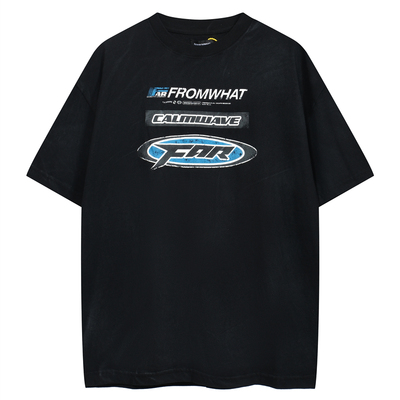 FAR.ARCHIVE做旧字母印花短袖T恤