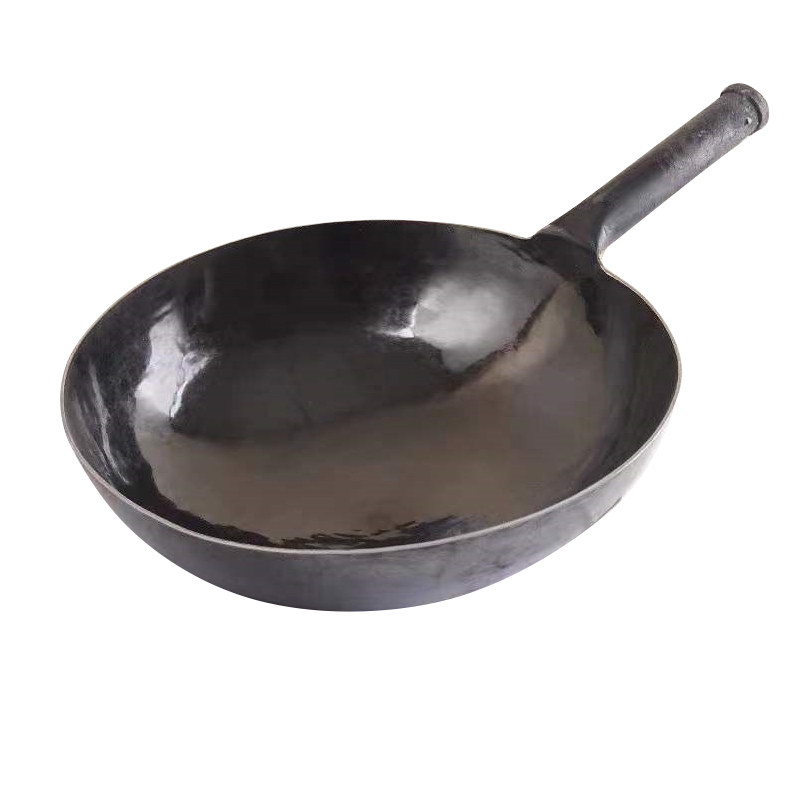 手工铁锅炒菜锅不粘锅产地章丘