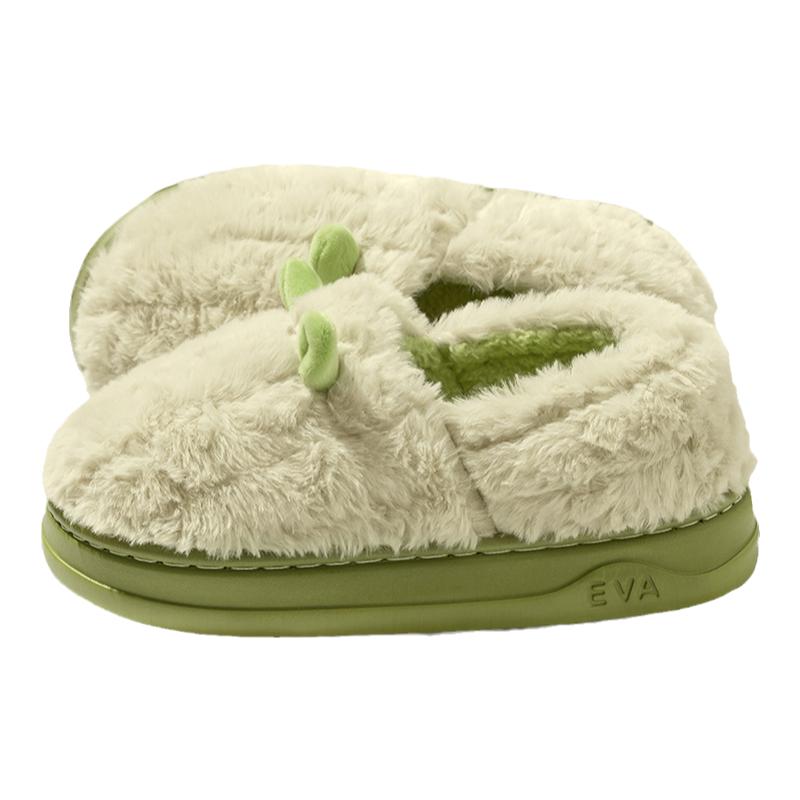 包跟棉拖鞋女冬季2025新款毛毛绒拖鞋室内家居家厚底保暖棉鞋女士