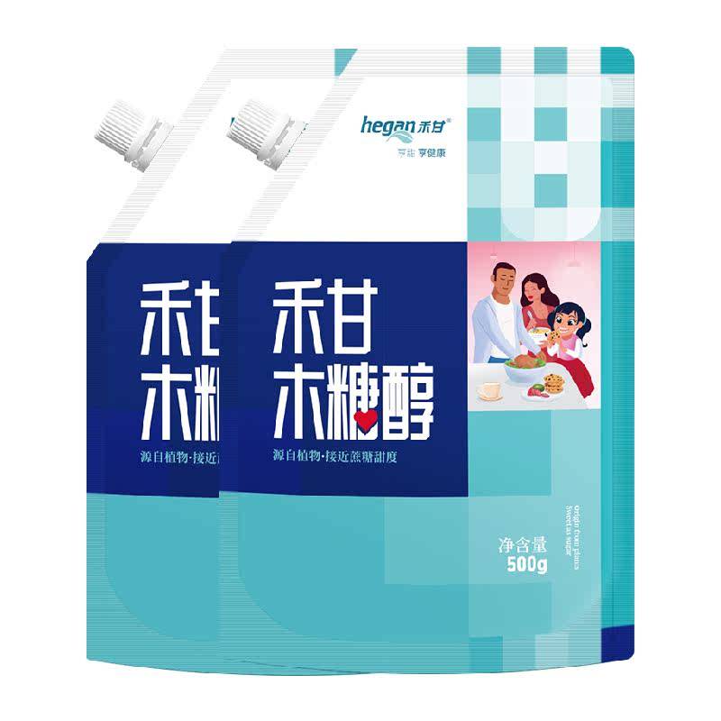 禾甘木糖醇代糖500g*2袋无蔗糖食品专用甜味剂烘焙原料替代白糖