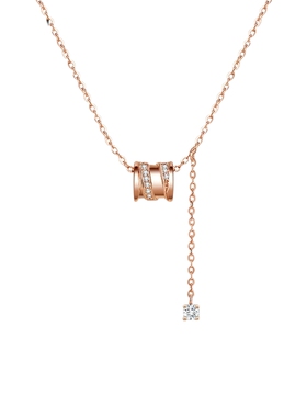 阿吉豆项链女款S925银可调节吊坠