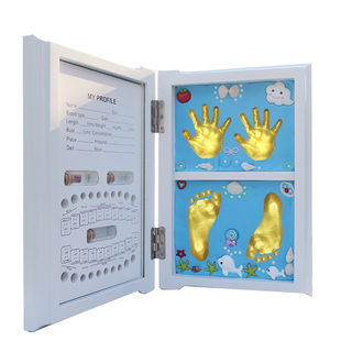 宝宝手脚印泥手足印泥胎毛发纪念品DIY新生儿童百天周岁满月礼物