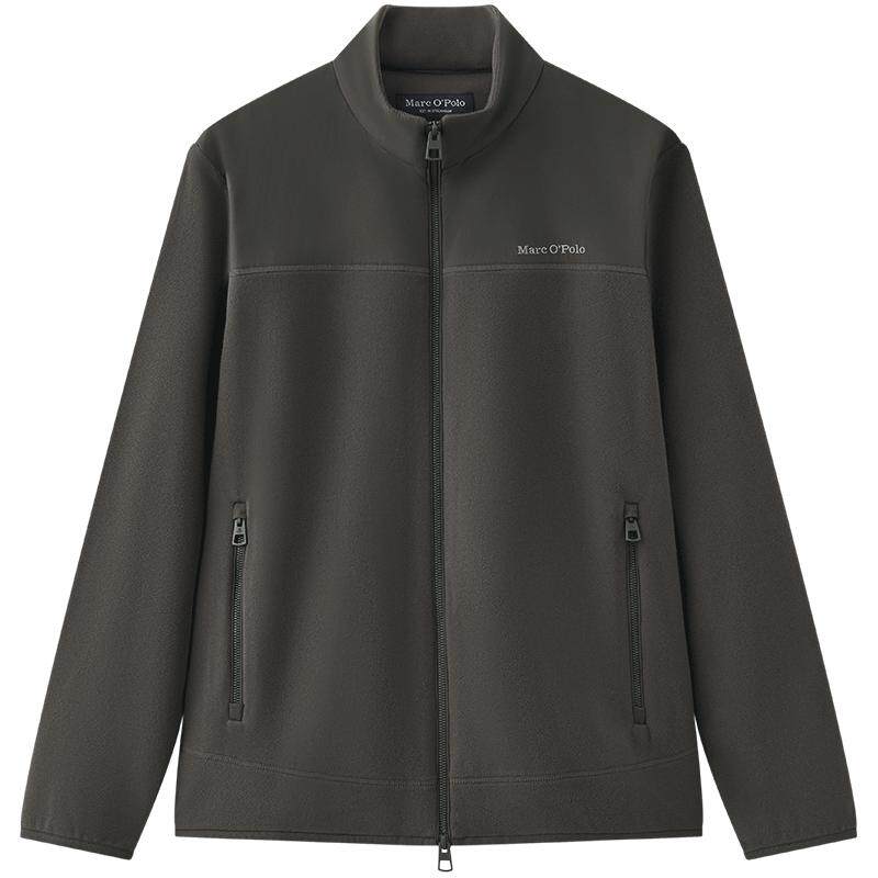 Marc O'Polo/MOP冬季新款休闲立领正肩梭织拼接Polartec抓绒服男