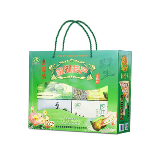 淮安金湖特产老龙窝八件套礼盒蒿茶马兰头藕粉莲子鸡头米菱角米等