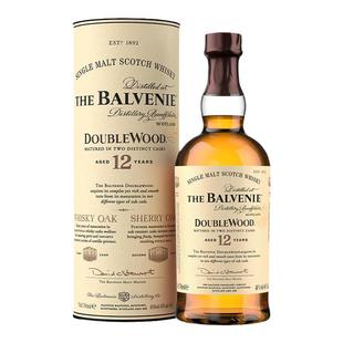 百富12年双桶单一麦芽威士忌Balvenie苏格兰进口洋酒行货700ml