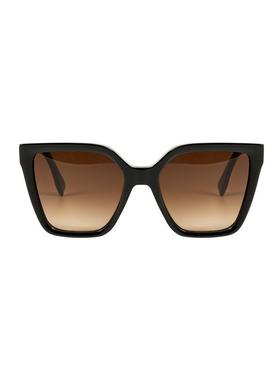 【自营】Fendi LETTERING几何形太阳镜女士国际版 FE40086I时尚