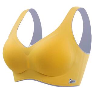 新款乳胶运动内衣无痕撞色轻盈瑜伽聚龙收副乳无钢圈透气背心文胸