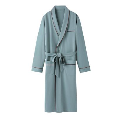 睡袍男士春秋款纯棉长袖浴袍睡衣