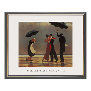 Brusheep 法式复古人物装饰画客厅卧室挂画高级灰实木相框单幅画